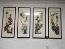 紫腾随轩梅兰竹菊苏绣挂画新中式客厅沙发背景墙装饰画餐厅中国风壁画刺绣 梅兰竹菊 39*84cm*4CM(有机玻璃） 实拍图