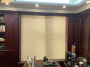 美尔耐免打孔香格里拉窗帘柔纱透气百叶遮光客厅办公卧室书房卷拉定制帘 8604半遮光 防眩网米黄 有帘罩 实拍图