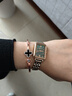 Spirra阿妈妮情人节礼物绿表手表女士简约气质小巧防水2025年新款方形 17玫绿-间玫钢带 实拍图