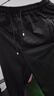 【耐磨耐脏】男人干活穿工作服劳保口袋拉链宽松休闲裤男运动裤 束脚黑色【常规款】 3XL 建议140-160斤 实拍图