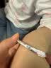 9999足银手镯女孩中大童可爱卡通手环生日礼物可调节实心儿童手镯 小公主莲花童镯3-13岁 实拍图