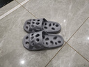 洁丽雅浴室拖鞋男夏季室内家居洗澡卫生间漏水静音防滑防臭凉拖男士家用 灰色 40-41 【标准码】 实拍图