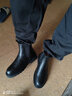 井迈切尔西马丁靴男潮中帮英伦风短靴男士黑色秋冬季低帮加绒高帮皮鞋 黑色高帮【四季款】 40 皮鞋码 实拍图
