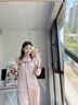 金三塔真丝睡衣女100%桑蚕丝外穿凉感养肤两件套装睡裤居家服 [热荐]19姆米香妃色 XL 实拍图