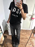 OEMG 美式链条印花泼墨直筒牛仔裤男士春夏季宽松百搭显瘦潮流长裤子 浅蓝色  【高品质】 2XL [建议130-150斤] 实拍图