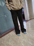 每时女装人字纹羊毛呢休闲裤女春秋新款直筒裤女糯米裤子女2879黑XL 实拍图