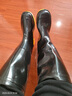 雨鞋高筒防滑水靴中筒劳保长筒胶鞋雨靴男低筒水鞋防水套鞋男士 黑色 （高筒38cm) 41 码 实拍图