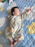 舒贝怡2件装婴儿衣服夏季薄款薄款新生儿连体衣短袖哈衣宝宝爬服蓝绿66 实拍图