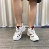 森马男鞋2025夏季新款跑步运动透气网面休闲男士爆款增高小白老爹潮鞋 白红 40 实拍图