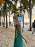 绯垚法式挂脖连衣裙收腰显瘦v领海边度假裙性感纯欲风长款高级掐腰裙 绿色 带胸垫 M 适合100-110斤内穿 实拍图