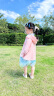 牧萌儿童防晒衣男女童防晒服夏季冰丝凉感宝宝防晒外套披肩 水蜜桃 L 实拍图