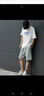 真维斯（Jeanswest）纯棉短袖t恤男运动潮流百搭休闲半袖2025新款打底夏季美式体恤衫  蔚蓝(游戏组合) XL (180) (不起球不掉色) 实拍图
