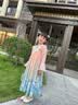 安妮优儿（Anneyol）汉服女童秋款2025新款古风连衣裙女孩唐装儿童超仙古装裙子春秋 粉红色 140 实拍图