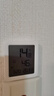 码仕温湿度计室内温度表婴儿房LCD屏多功能湿度计时钟 白色 实拍图