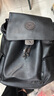 七匹狼皮质双肩包男士高级感商务通勤背包出差旅行包大容量书包高端礼物 黑色标准号 实拍图