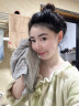 GGT雪花绒柔软男女面巾高效吸水速干不掉毛家用洗脸干发毛巾 灰+咖 实拍图