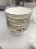 厚秀堂 景德镇碗家用骨瓷碗陶瓷碗套装 轻奢新款釉下彩米饭碗面碗5/6寸 【4.5英寸6个】百合描金 实拍图