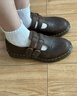 马丁（DR.MARTENS）8065 Mary Jane舒适美拉德疯马皮棕色皮鞋玛丽珍鞋 深棕色 38 实拍图