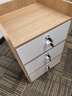 宜造（YIZAO）文件柜办公室带锁抽屉柜移动柜子收纳桌下储物柜木质矮柜小柜子 【三抽三锁无滑轮】田园橡木33cm 实拍图