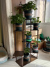 卧鸾花架置物架阳台花架子多层客厅放花的架子盆栽摆放架绿植摆放花台 升级加宽胡桃色7层单层承重100斤 实拍图