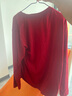 班尼路长袖t恤女装春秋新款纯棉小个子女生内搭上衣打底衫宽松休闲衣服 车厘子红-纯色 【100%棉】 M 实拍图