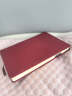 法拉蒙 a5硬壳皮面笔记本本子带笔插位学生考研日记本商务办公会议记录记事本可定制 红色 实拍图