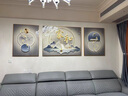 瑞尚（RUISHANG） 北欧客厅装饰画轻奢沙发背景墙挂画简约墙上壁画餐厅玄关墙画 家和万事兴E 左右40*60+中间80*60晶瓷面金框 实拍图