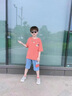 G.duck儿童装男童夏装套装新款中大童男孩衣服夏季韩版洋帅气短袖五分裤 灰色 140 建议身高130-140cm年龄9-10岁 实拍图