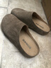 依思 Q（exull）真皮勃肯半拖女2025秋冬新款休闲软底外穿包头拖鞋女一脚蹬懒人鞋 卡其色【内增高4cm】-百人购买 39 实拍图