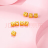 周六福（ZLF）  黄金转运珠男女款情侣字母DIY串珠硬金挂坠 定价 足金 V字母-0.46g 实拍图