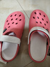 回力 Warrior 凉拖休闲情侣款拖鞋透气户外百搭包头沙滩鞋透气轻便洞洞鞋 049 红色 36 实拍图