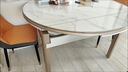 春花秋月岩板餐桌椅组合现代简约轻奢伸缩圆桌实木餐桌家用小户型吃饭桌子 卡塔金白-12mm亮光岩板 1.2米 餐桌+4菠萝椅（餐椅颜色备注） 实拍图