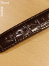 时仕（SEURE）1853天梭表带真皮手表带男适用力洛克俊雅海星卡森杜鲁尔蝴蝶扣表带 升级棕色【银色蝴蝶双按扣】 19mm 实拍图