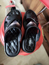 卡帝乐鳄鱼新款男凉鞋2025夏季真皮男士软底防滑两用外穿拖鞋防臭防水沙滩鞋 黑色 44 实拍图
