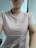 真维斯（JEANSWEST）T恤女夏季薄款圆领打底衫内搭短袖纯棉白色纯色上衣百搭灰粉L 实拍图