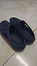 迪卡侬游泳男士凉鞋沙滩拖鞋洞洞鞋外穿NABD2159687深蓝色网格款45码 实拍图