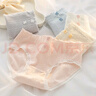 北极绒女士内裤女纯棉100%棉抗菌夏季薄款高弹透气少女生中腰三角短裤衩 四叶小花纯棉系列 5条 L 【推荐体重95-125斤】 实拍图