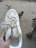 回力女鞋大码41-43孕妇鞋秋季透气网面休闲运动老爹鞋宽脚跑步鞋 米白 37 实拍图
