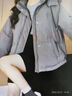唐狮（TonLion）2025女连帽爱心羽绒服 炭灰 L 实拍图