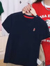 Teenie Weenie Kids小熊童装24春夏款男女童纯棉基础款圆领T恤 藏青色 120cm 实拍图