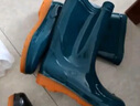百舸 雨鞋女款 中筒牛筋防水防滑耐酸碱农场劳保雨靴 墨绿色 37码  实拍图