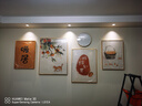 好久不见客厅装饰画现代简约沙发背景墙壁画轻奢大气四联组合挂画 暖居时光(含挂钟) 大组合(建议3-3.5米墙)金属金框 实拍图