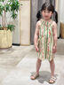 班喜迪女童夏装连衣裙2025新款洋气儿童吊带沙滩公主裙宝宝小童裙子夏季 绿色 120 cm 实拍图