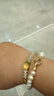 中国黄金（CHINA GOLD）黄金手链和田玉小桃花女足金转运珠花朵手饰情人节生日礼物送女友 【今/次日达】桃花手链 实拍图