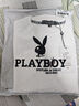 花花公子（PLAYBOY）卫衣男春秋季长袖T恤男士外套休闲男装宽松上衣服 白色 XL 实拍图