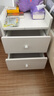 京晴家居（TSING FURNITURE）窄床头柜小型尺寸柜子迷你简约现代置物储物卧室简易夹缝床边柜 生态板暖白色双抽35cm 晒图有礼 实拍图
