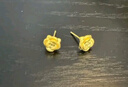 周六福（ZLF）新年礼物  黄金耳钉女款玫瑰花耳针款足金耳饰 定价 1.12g 实拍图