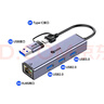 毕亚兹 USB/Type-C双口分线器 百兆有线网卡 RJ45网口转换器  苹果电脑网线接口拓展HUB扩展接口延长线 实拍图