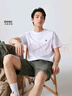 杰克·琼斯（JACK&JONES）25年男装T恤男夏季T恤舒适男士短袖凉感多色上衣纯色水洗不易走形 A01本白色 S 实拍图