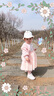OAK FAMILY秋冬婴儿纯棉针织衫春秋季女宝宝可爱圆领毛衣开衫儿童小外套 花浅粉 （开衫毛衣） 90 cm 实拍图